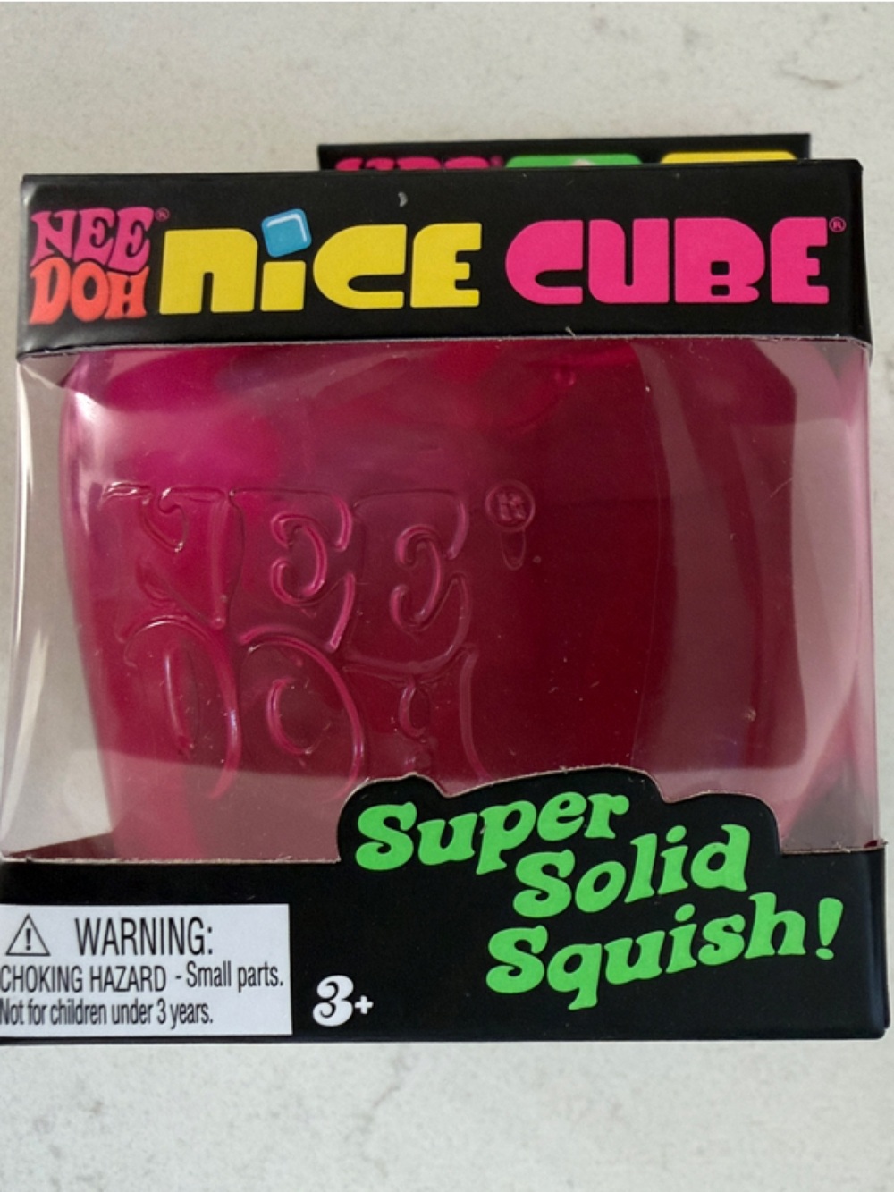 Viral Needoh Nice Cube Super Solid Squish Pink Squishy Toy